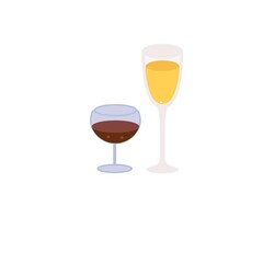 Wine bottle and wine glass logo, icon, symbol. Suitable for liquor shops, bars, restaurants, hotels, liquor website and party's 