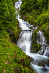Obraz na płótnie Canvas Le suggestive cascate del Saut, ammirabili in Valle Pesio (provincia di Cuneo), all'interno del Parco Naturale delle Alpi Marittime