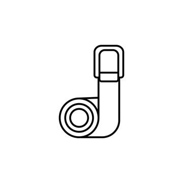 strap, yoga line illustration icon on white background