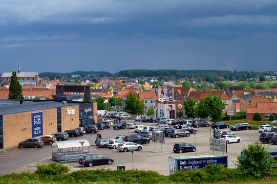 View of Haderslev, Denmark from Sundhedscenteret on June 7th 2020