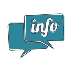 Info vector icon in the cloud. Info illlustration  cartoon style on white isolated background.