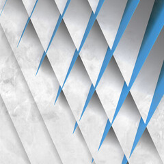 3d pattern of intersected blue white paper sheets
