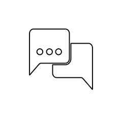 Fototapeta premium Chatting icon. Sending text message sign. Speech bubble symbol for web and mobile design element.