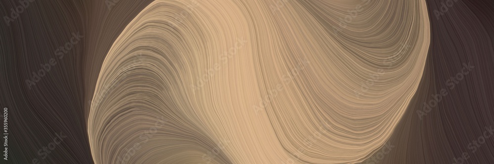 Poster soft abstract art waves graphic with elegant curvy swirl waves background design with rosy brown, ve