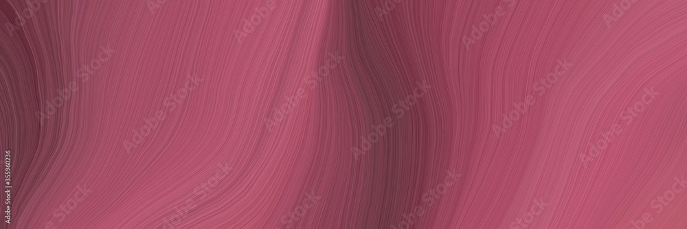 Poster soft background graphic with contemporary waves illustration with moderate red, old mauve and pale v