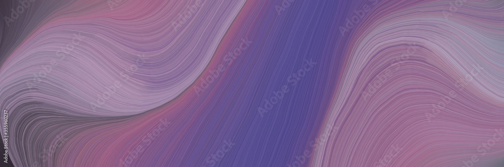 Poster soft abstract art waves graphic with modern soft swirl waves background design with antique fuchsia, dark slate blue and pastel purple color