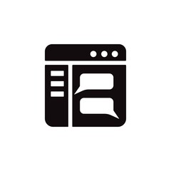 Obraz premium Chatting web page icon. Sending text message sign. Speech bubble symbol for web and mobile design element.
