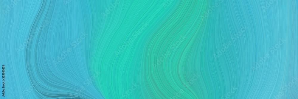 Poster soft abstract artistic waves graphic with elegant curvy swirl waves background illustration with med