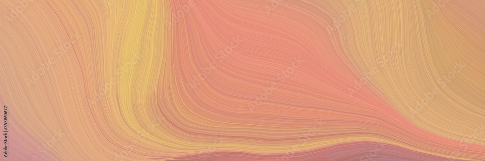 Poster soft artistic art design graphic with elegant curvy swirl waves background design with dark salmon, 