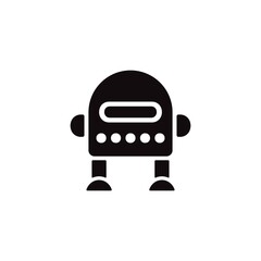 Robotics icon. Chat bot, customer service symbol for web and mobile UI design.