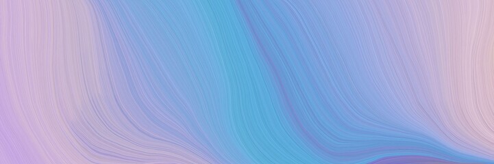 soft abstract art waves graphic with curvy background design with corn flower blue, silver and thistle color