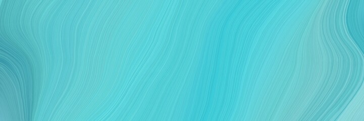 soft creative waves graphic with modern soft curvy waves background design with medium turquoise, sky blue and blue chill color