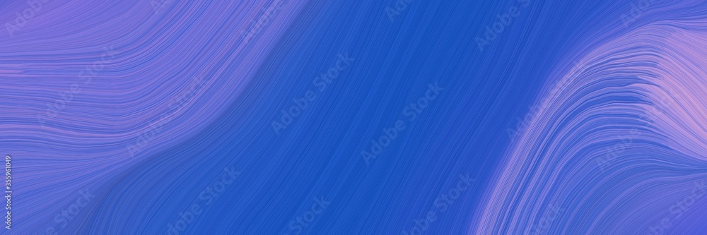 Poster soft abstract artistic waves graphic with elegant curvy swirl waves background design with royal blu