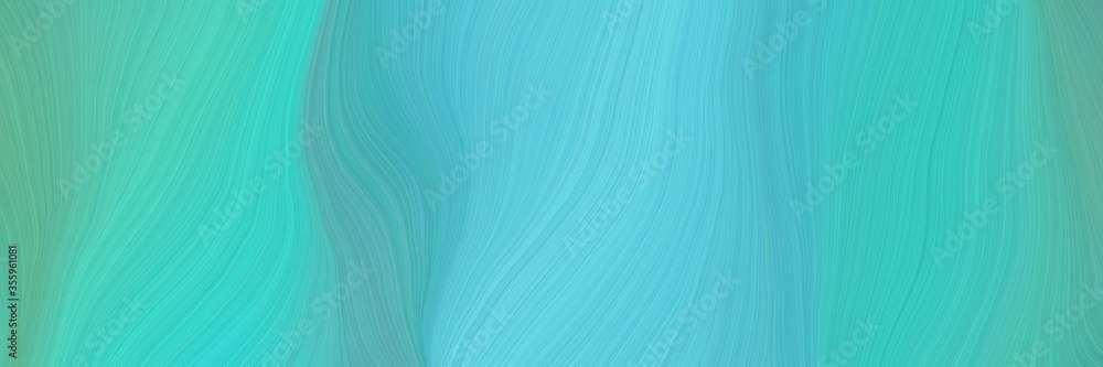 Poster soft abstract art waves graphic with modern soft curvy waves background illustration with medium tur