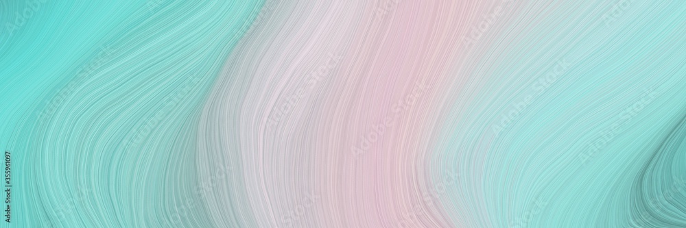 Poster soft creative waves graphic with smooth swirl waves background design with pastel blue, light gray a