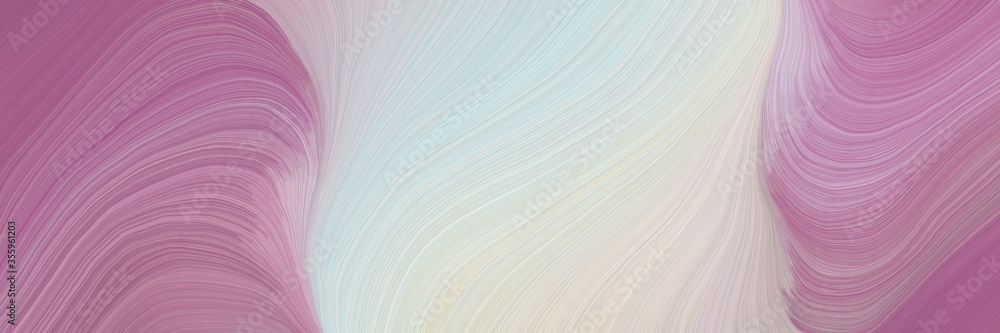 Poster soft creative waves graphic with modern waves background design with light gray, antique fuchsia and