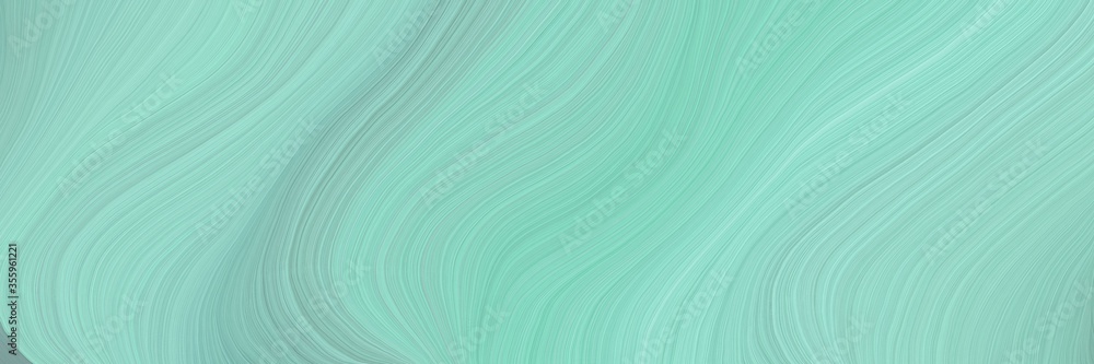 Poster soft abstract art waves graphic with modern soft curvy waves background design with pastel blue, pow