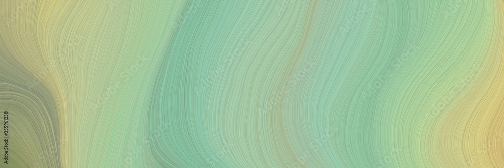 Poster soft abstract art waves graphic with modern soft curvy waves background illustration with dark sea g