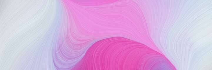Obraz premium soft abstract art waves graphic with modern curvy waves background illustration with thistle, light gray and neon fuchsia color
