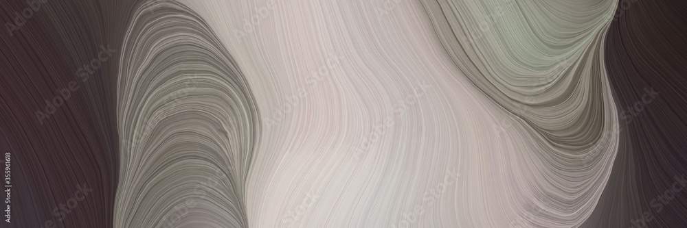 Poster soft background graphic with contemporary waves design with dark gray, very dark violet and old mauv