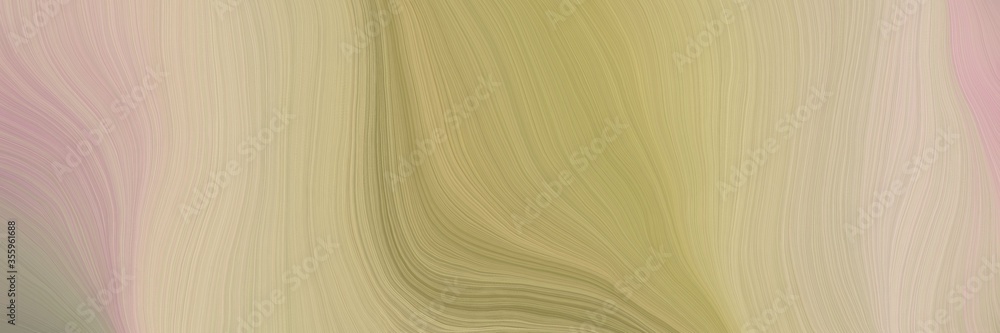 Aufkleber soft background graphic with modern waves background design with tan, dark khaki and pastel gray col