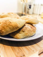 Fresh homemade bread - close up photography