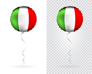 Balloons in Vector Green White Red as Italy National Flag © ckybe