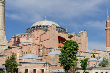 Fototapeta na wymiar Saint Sophia,Hagia Sophia, Ayasofia historical landmark Istanbul, Turkey