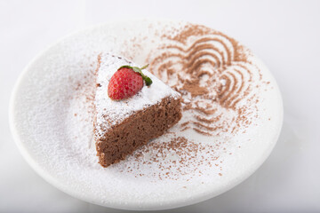 brownie with strawberry