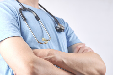 doctor medicine person background backdrop. healthcare and medicine concept. toned.