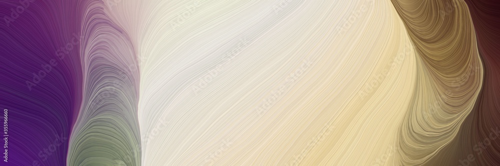 Poster colorful vibrant abstract art waves graphic with smooth swirl waves background design with old mauve