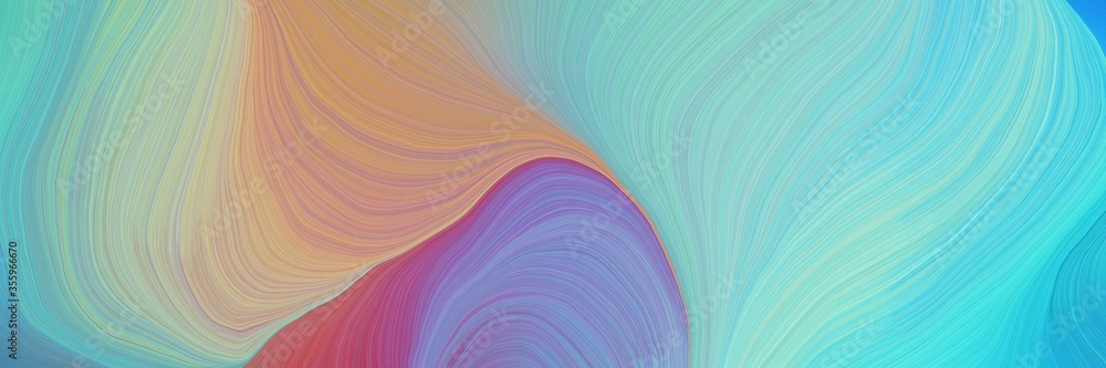 Poster colorful vibrant creative waves graphic with modern soft swirl waves background design with medium a