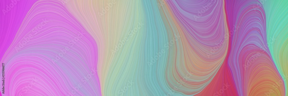 Poster colorful vibrant abstract artistic waves graphic with modern soft curvy waves background design with
