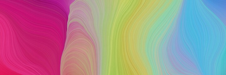 colorful vibrant creative waves graphic with contemporary waves design with dark khaki, medium violet red and medium turquoise color