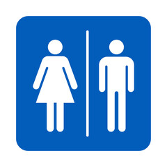Male and Female toilet icon isolated on white background. WC sign symbol modern simple vector icon for website design, mobile app, ui. Vector Illustration