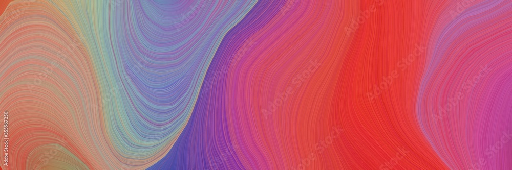 Poster colorful vibrant abstract art waves graphic with modern soft swirl waves background design with indi