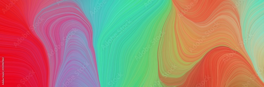 Poster colorful vibrant artistic art design graphic with modern soft curvy waves background design with ind
