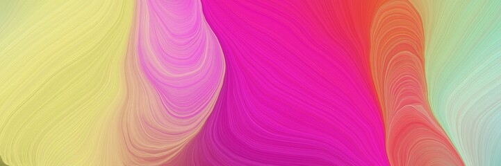 colorful vibrant background graphic with modern soft curvy waves background design with burly wood, deep pink and indian red color