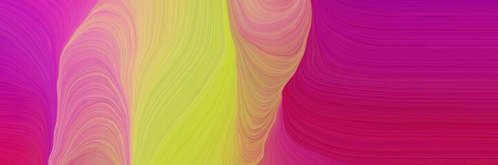 colorful vibrant abstract artistic waves graphic with modern curvy waves background illustration with dark khaki, medium violet red and pale violet red color