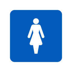 Female silhouette icon. Woman toilet symbol modern simple vector icon for website design, mobile app, ui. Vector Illustration