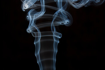 blue smoke on black background