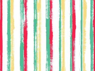 Fototapete Malen und Zeichnen von Linien Aquarell handgezeichnete unregelmäßige Streifen Vektor nahtlose Muster. Elegantes Tartan-Karo-Print-Design.