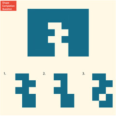Obraz premium Visual intelligence activity - Find the extracted shape. 