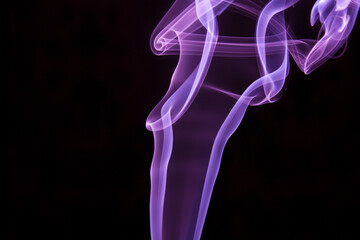 purple smoke on black background