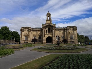 Fototapeta na wymiar Cartwright Hall in Lister Park, Bradford, West Yorkshire, England, UK