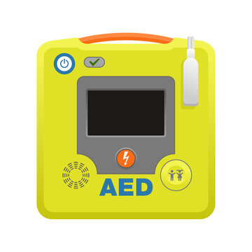 Automated External Defibrillator AED Icon -  Isolated Vector Medical Equipment