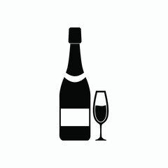 wine icon vector