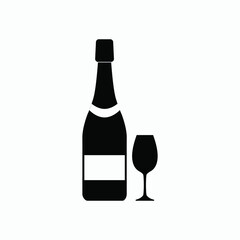 wine icon vector