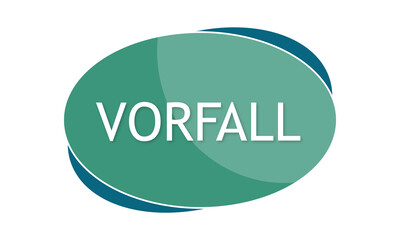 Vorfall - text written in green blue shape
