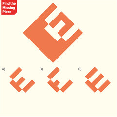 Obraz premium Visual intelligence activity - Find the extracted shape